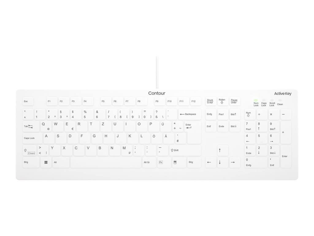 Cherry Contour Active Key QuickClean Ak-C8112 - Tastatur - Tastatur - 105 Tasten