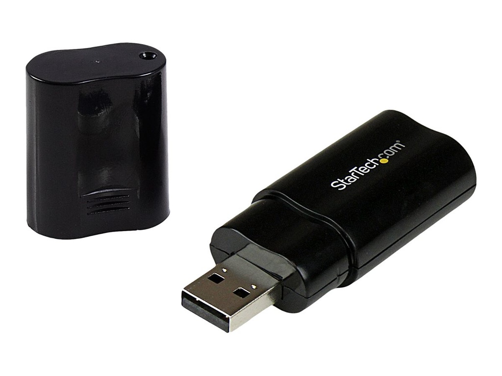 [ICUSBAUDIOB] StarTech.com USB Sound Card - 3.5mm Audio Adapter - External Sound Card - Black - External Sound Card (ICUSBAUDIOB)