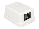 Delock Wanddose - CAT 6 - UTP - RJ-45 - weiß