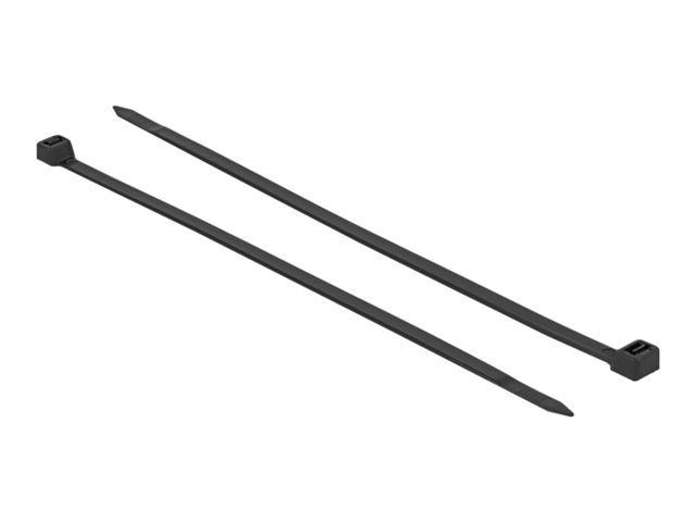 Delock Kabelbinder - wärmebeständig - 38 cm - Schwarz (Packung mit 50)