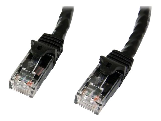 StarTech.com 5m CAT6 Ethernet Cable, 10 Gigabit Snagless RJ45 650MHz 100W PoE Patch Cord, CAT 6 10GbE UTP Network Cable w/Strain Relief, Black, Wiring is UL Certified/TIA - Category 6 - 24AWG (N6PATC5MBK)