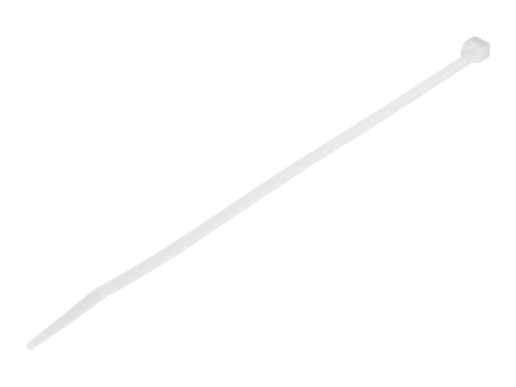 StarTech.com Kabelbinder - 203x4 mm, gebogene Spitze, weiß, 100 Stück - Kabelbinder - 20.32 cm - weiß - TAA-konform (Packung mit 100)