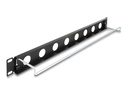 Delock Patchpanel (Blindblech) - D-Typ, Zugentlastung - Rack montierbar - Schwarz - 1U - 48.3 cm (19")