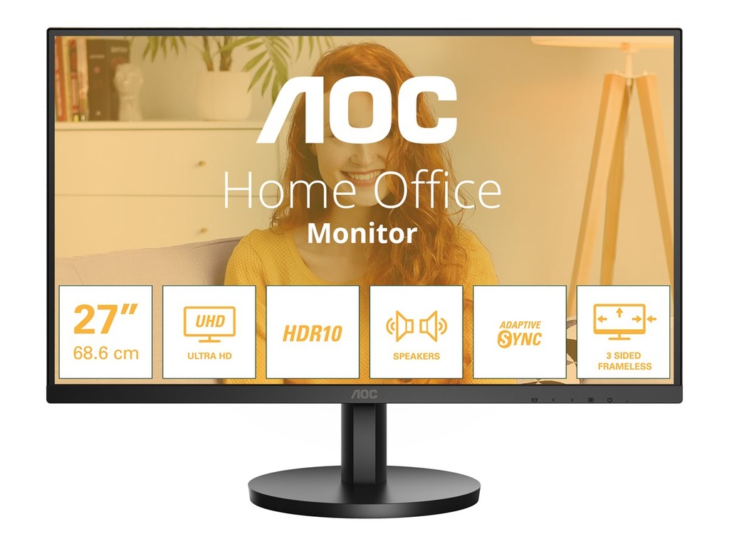 AOC U27B3A - LED-Monitor - 69 cm (27") - 3840 x 2160 4K UHD (2160p)