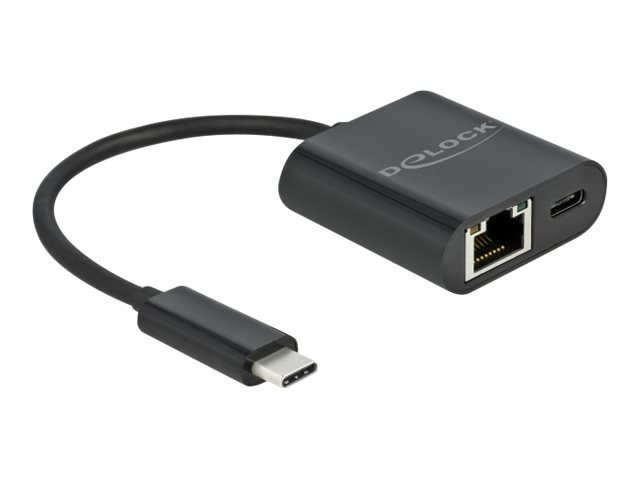 Delock Netzwerkadapter - USB-C 3.2 Gen 1 - Gigabit Ethernet x 1 + USB-C (nur Strom)