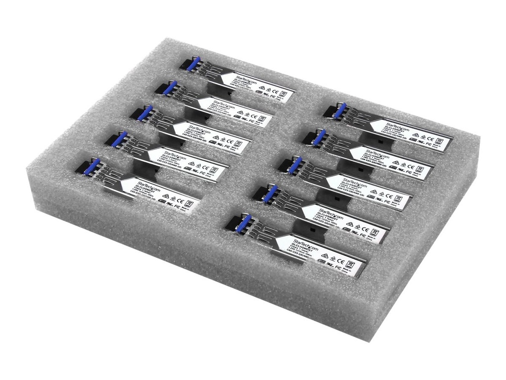StarTech.com Startech Gigabit LWL SFP Transceiver Modul - Cisco GLC-LH-SMD kompatibel - SM/MM LC - 10km/550m - Mini GBIC 10er Pack - 1000Base-LX/LH - SFP (Mini-GBIC)-