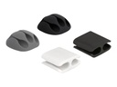 Delock Set Kabelhalter und Kabelclip - Grau
