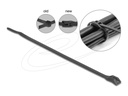 Delock Kabelbinder - mit flachem Kopf, B 3,6 mm - 15 cm - Schwarz (Packung mit 100)