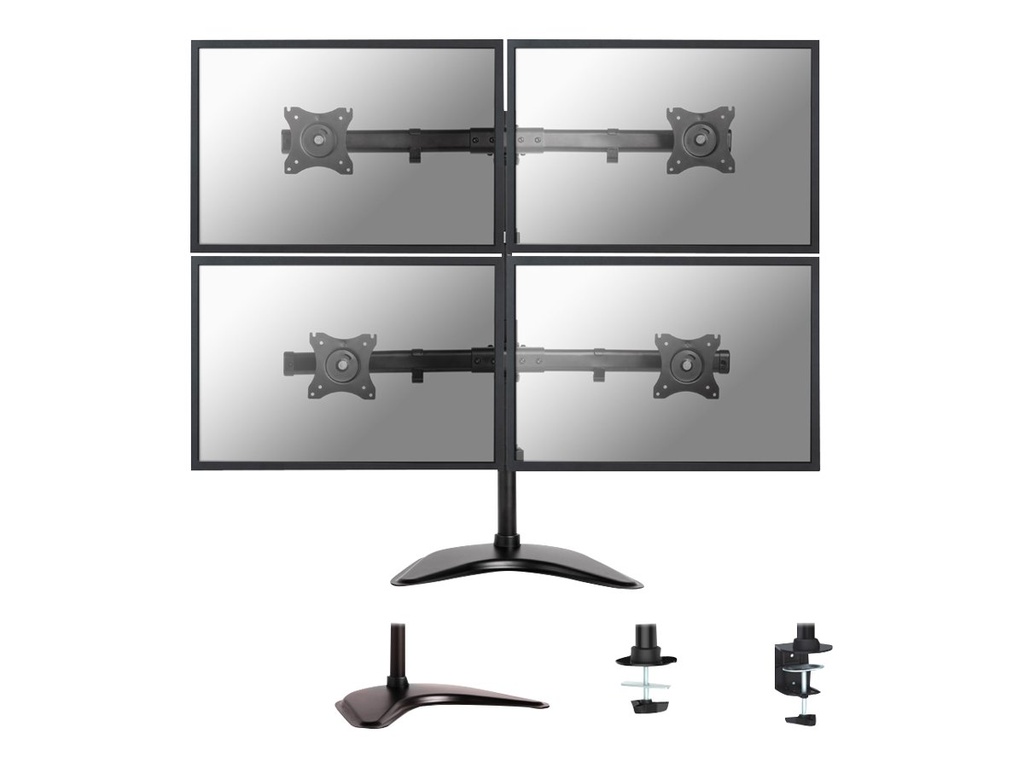 Neomounts NM-D335D4 - Aufstellung - Voll beweglich - für 4 LCD-Anzeigen - Schwarz - Bildschirmgröße: 25.4-68.6 cm (10"-27")