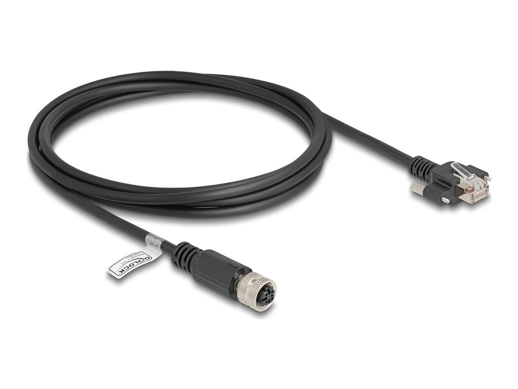 Delock Netzwerkkabel - 4-polig M12-D (W) zu RJ-45 (M)