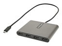 StarTech.com USB-C auf 4x HDMI Adapter - Externe Video- und Grafikkarte - USB Type-C auf Quad HDMI Display Adapter Dongle - 1080p 60Hz - Multi Monitor Splitter - Windows (USBC2HD4)