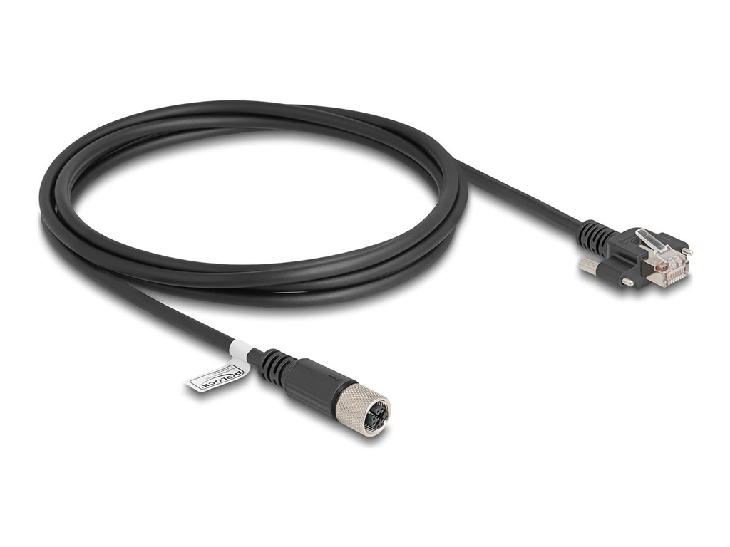 Delock Netzwerkkabel - 8 pin M12-X (W) zu RJ-45 (M)
