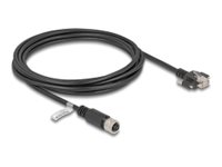 Delock Netzwerkkabel - 4-polig M12-D (W) zu RJ-45 (M)