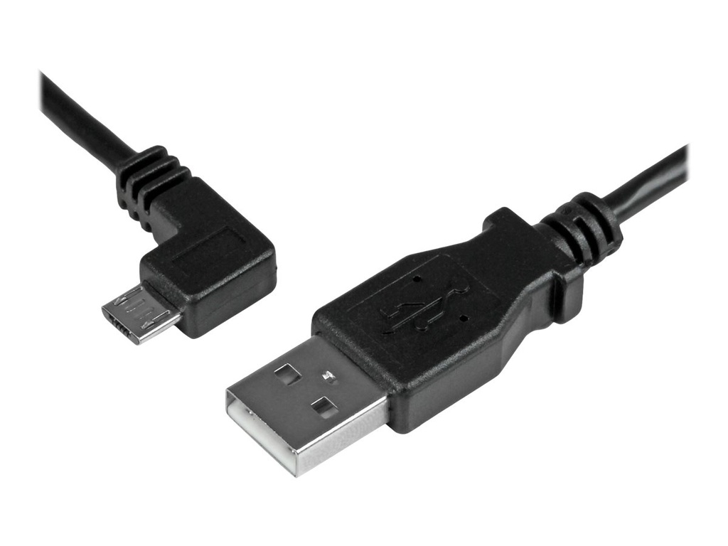 StarTech.com Micro USB Lade/Sync-Kabel - St/St - Micro USB linksgewinkelt - 1m - USB auf Micro USB Ladekabel - USB-Kabel - Micro-USB Typ B (M)