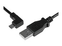 StarTech.com Micro USB Lade/Sync-Kabel - St/St - Micro USB linksgewinkelt - 1m - USB auf Micro USB Ladekabel - USB-Kabel - Micro-USB Typ B (M)