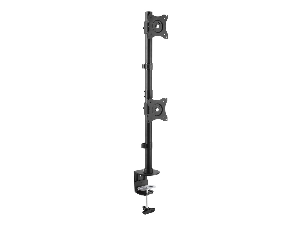 StarTech.com Startech Vertical Desk Mount Dual Monitor Arm - For Monitors 13" to 27" - Adjustable - Desk Clamp / Grommet-Hole Mount - Dual VESA Monitors - Black (ARMDUALV)