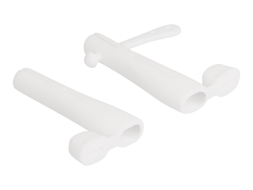 Delock Staubschutzhaube für Kabel - weiß (Packung mit 2 Stück)