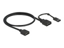 Delock RGB LED-Kabel - 3-polig ARGB (W) zu 3-polig ARGB, VDG-Header (W)