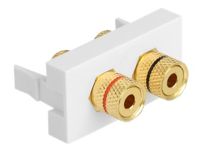 Delock Easy 45 - Einrastmodul - Farbring rot / schwarz - 2 x Polklemme, 2 x Polklemme (extern)