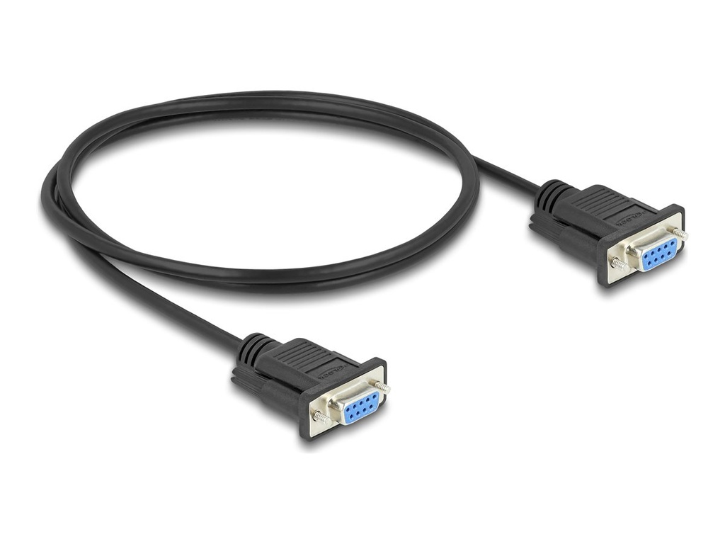 Delock Serielles RS-232-Kabel - DB-9 (W) schraubbar zu DB-9 (W)