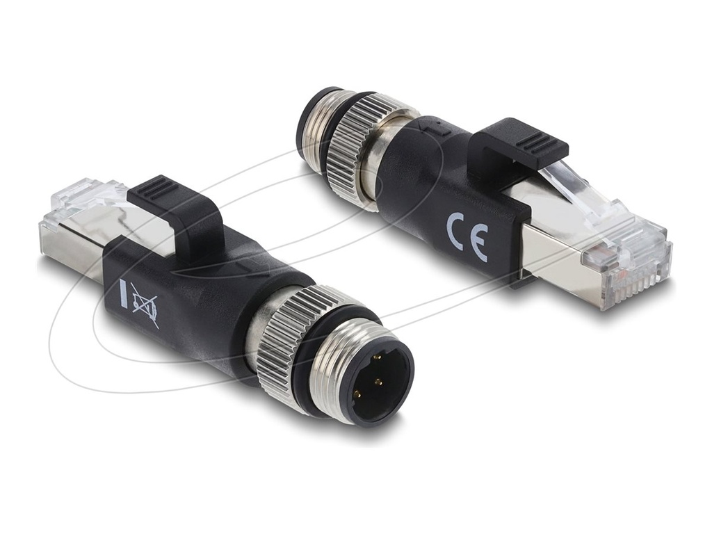 Delock Netzwerkadapter - 4-polig M12-D (M)