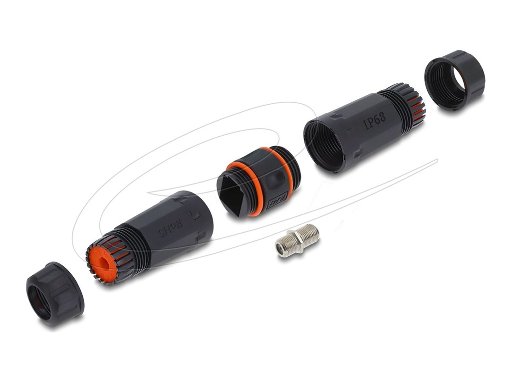 [90708] Delock Antennenkoppler - F-Stecker weiblich