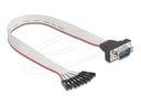 Delock Kabel seriell - 9-poliger serieller Kopf (W)