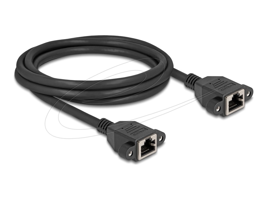 Delock Netzwerkkabel - RJ-45 (W) schraubbar zu RJ-45 (W)