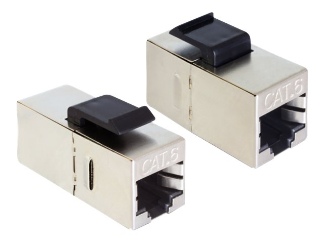 Delock Keystone Module RJ45 jack > RJ45 jack Cat.5e compact - Modulare Eingabe - CAT 5e - STP - RJ-45 - Schwarz (Packung mit 25)