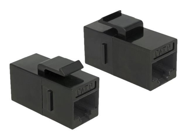 Delock Keystone Module RJ45 jack > RJ45 jack Cat.6 UTP - Modulare Eingabe - CAT 6 - UTP - RJ-45 - Schwarz (Packung mit 25)