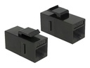 Delock Keystone Module RJ45 jack > RJ45 jack Cat.6 UTP - Modulare Eingabe - CAT 6 - UTP - RJ-45 - Schwarz (Packung mit 25)