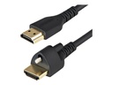 StarTech.com Startech 2m High Speed HDMI Kabel - 4K 60Hz HDR - HDMI-2.0-Monitorkabel mit Verriegelungsschraube für sichere Verbindung - HDMI-Kabel mit Ethernet - St/St (HDMM2MLS)