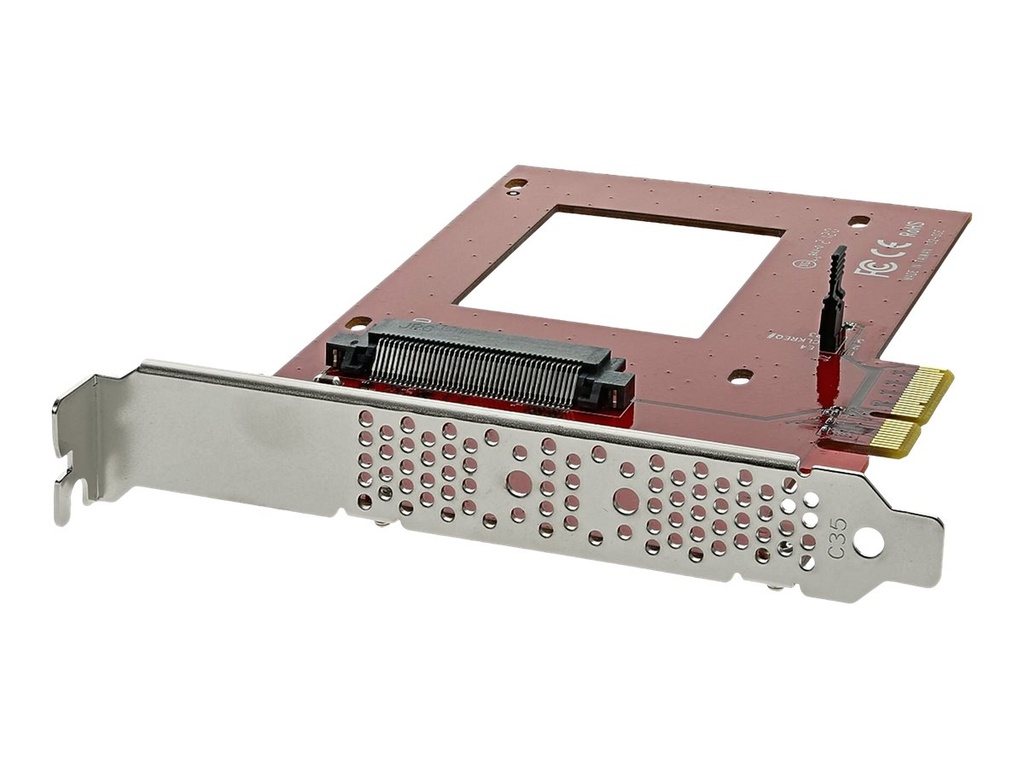 [PEX4SFF8639] StarTech.com Startech U.2 auf PCIe Adapter für 2,5" U.2 NVMe SSD - SFF 8639 - 4x PCI Express 3.0 - NVMe PCIe Adapter - U.2 PCIe Karte - Schnittstellenadapter - 2.5" (6.4 cm)