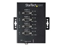 StarTech.com 4 Port Serieller Hub, USB auf RS232/RS485/RS422 Adapter - Industrieller USB 2.0 auf DB9 Konverter Hub - IP30 Schutzklasse - Hutschienenmontierbar, 15kV ESD Schutz (ICUSB234854I)