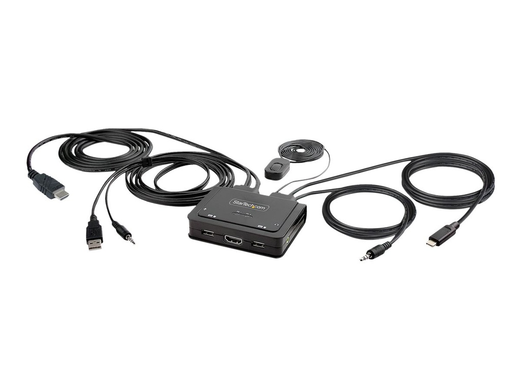 StarTech.com 2-Port Hybrid USB-C HDMI Kabel KVM-Switch