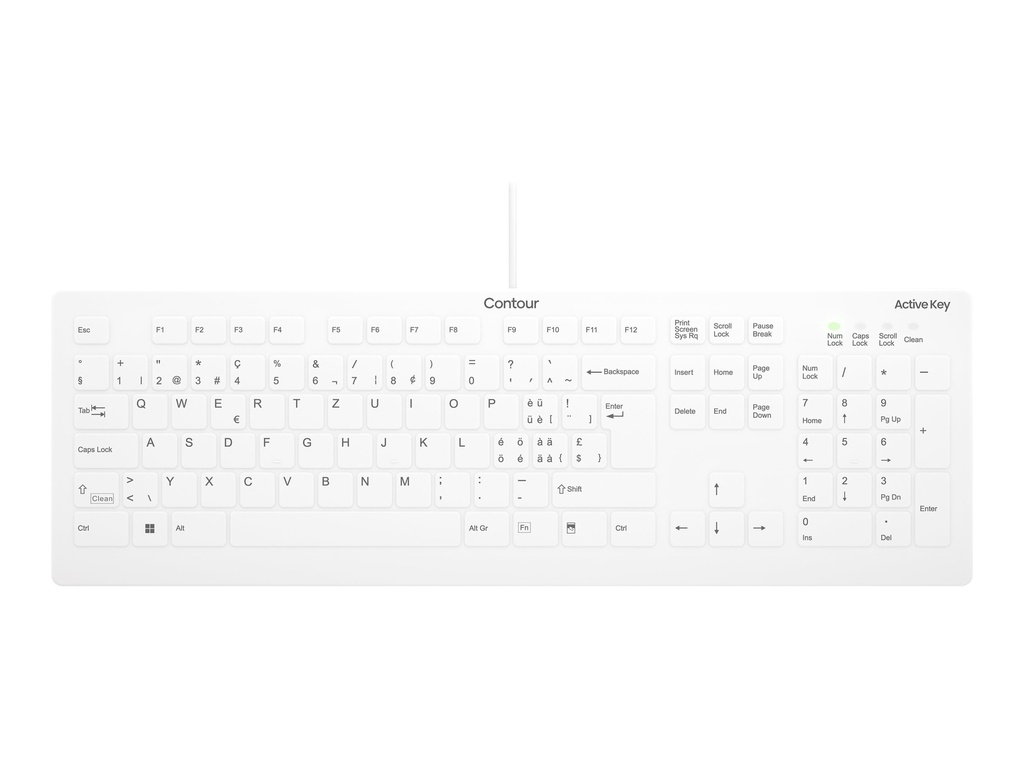 Cherry Contour Active Key QuickClean AK-C8112 - Tastatur