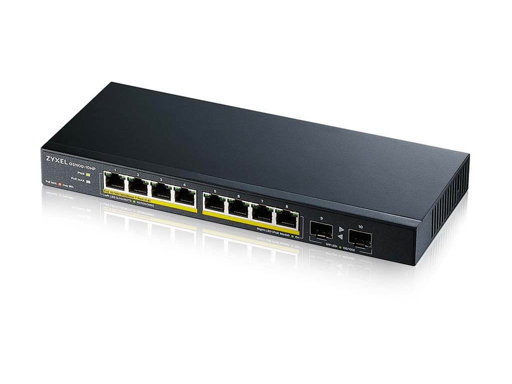 ZyXEL GS1100-10HP - Switch - unmanaged - 8 x 10/100/1000 (PoE+)