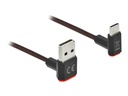 Delock Easy - USB-Kabel - USB (M) nach oben/unten abgewinkelt, doppelseitig zu 24 pin USB-C (M)