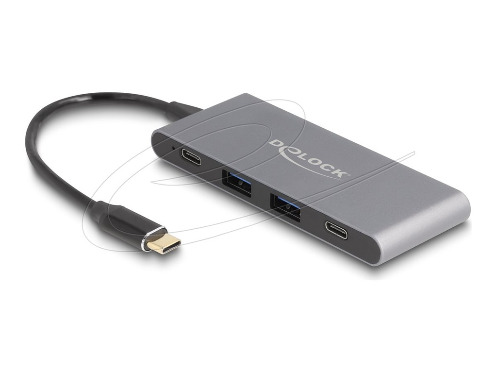 Delock Hub - 10 Gbps - 2 x USB 3.2 Gen 2 +