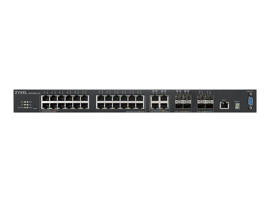 ZyXEL XGS4600-32 - Switch - L3 - managed - 24 x 10/100/1000 + 4 x Kombi-Gigabit-SFP + 4 x 10 Gigabit SFP+