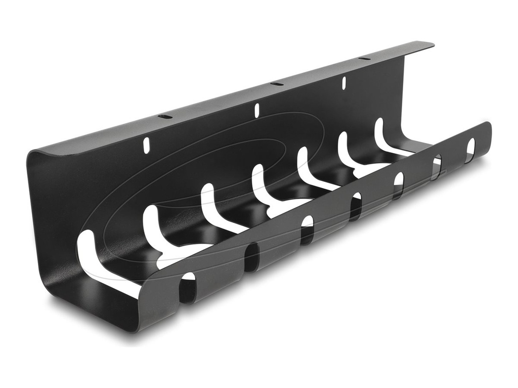 Delock Kabelhalter - Montage unter Tisch - 43 cm - Schwarz (Packung mit 2)