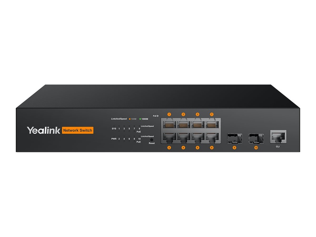 [1303227] Yealink RCH80 - Switch - L2+ - managed - 8 x 10/100/1000 (PoE+)