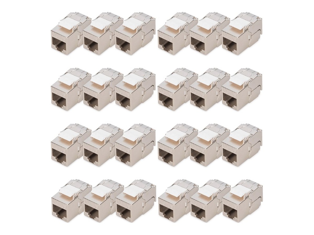 DIGITUS CAT 6A  Kompakt-Keystone Modul, geschirmt, werkzeugfreier Montageanschluss. 24 Stk.