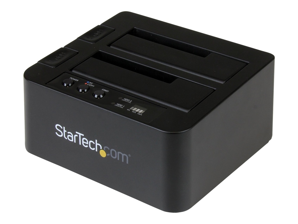 StarTech.com Standalone Hard Drive Duplicator, Dual Bay HDDSSD ClonerCopier, USB 3.1 (10 Gbps)