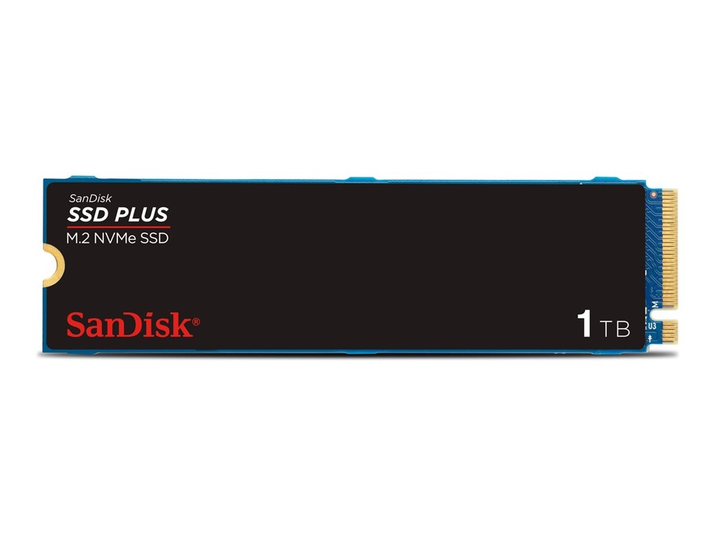 SanDisk SSD PLUS - SSD - 1 TB - intern - M.2 2280 - PCIe 3.0 (NVMe)