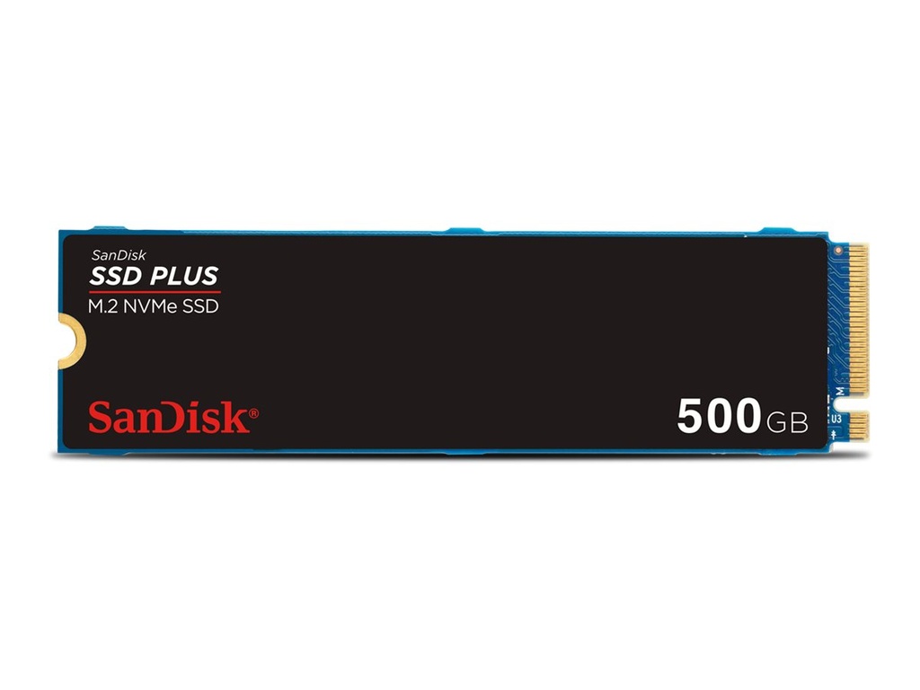 SanDisk SSD PLUS - SSD - 500 GB - intern - M.2 2280 - PCIe 3.0 (NVMe)