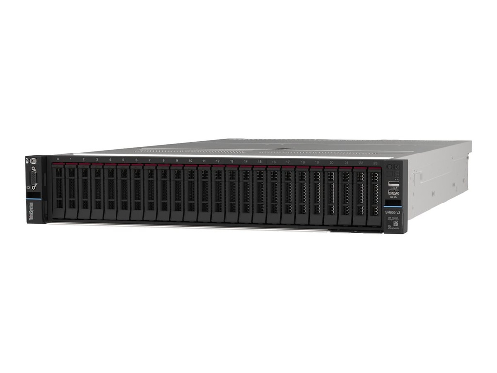[7D9E1001EA] Lenovo ThinkSystem SR655 V3 7D9E - Server - Rack-Montage - 2U - 1-Weg - 1 x EPYC 9115 / 2.6 GHz - RAM 32 GB - SAS - Hot-Swap 6.4 cm (2.5")