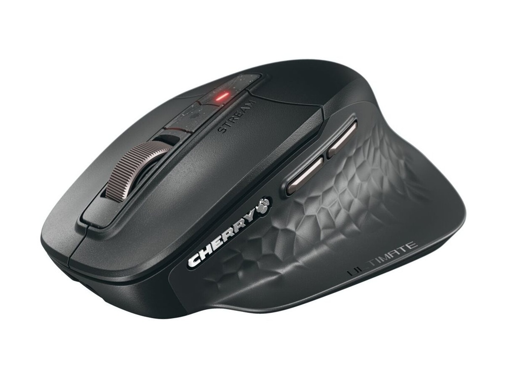 [JW-8570-2] Cherry STREAM Ultimate - Maus - ergonomisch - Für Rechtshänder - optisch - 7 Tasten - kabellos, kabelgebunden - 2.4 GHz, Bluetooth 5.2 - kabelloser Empfänger (USB)