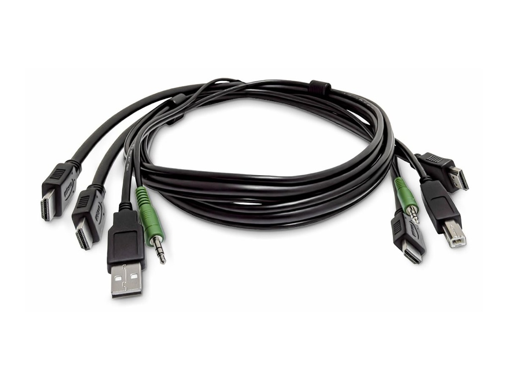 StarTech.com Adapterkabel - TAA-konform - HDMI, USB Typ A, 3,5 mm Audioanschluss männlich zu HDMI, USB Type B, 3,5 mm Audioanschluss männlich