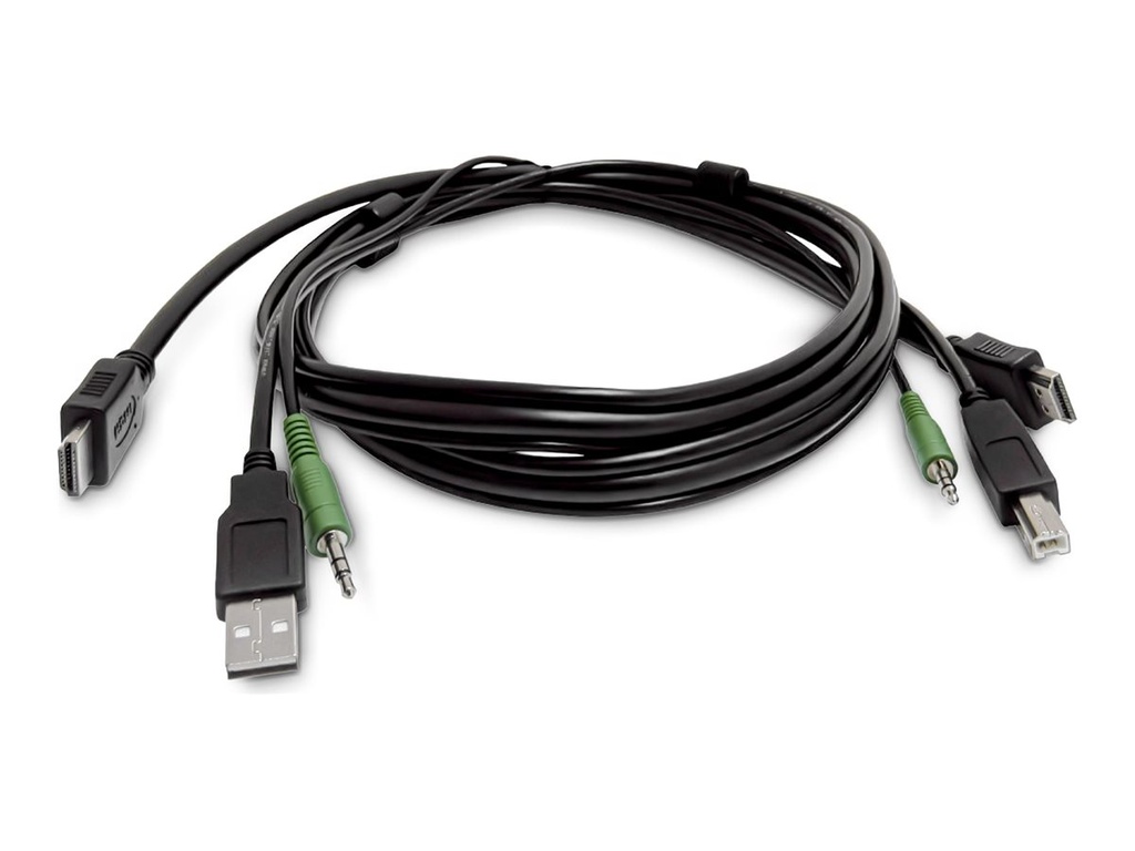 StarTech.com Adapterkabel - HDMI, USB Typ A, 3,5 mm Audioanschluss männlich zu HDMI, USB Type B, 3,5 mm Audioanschluss männlich